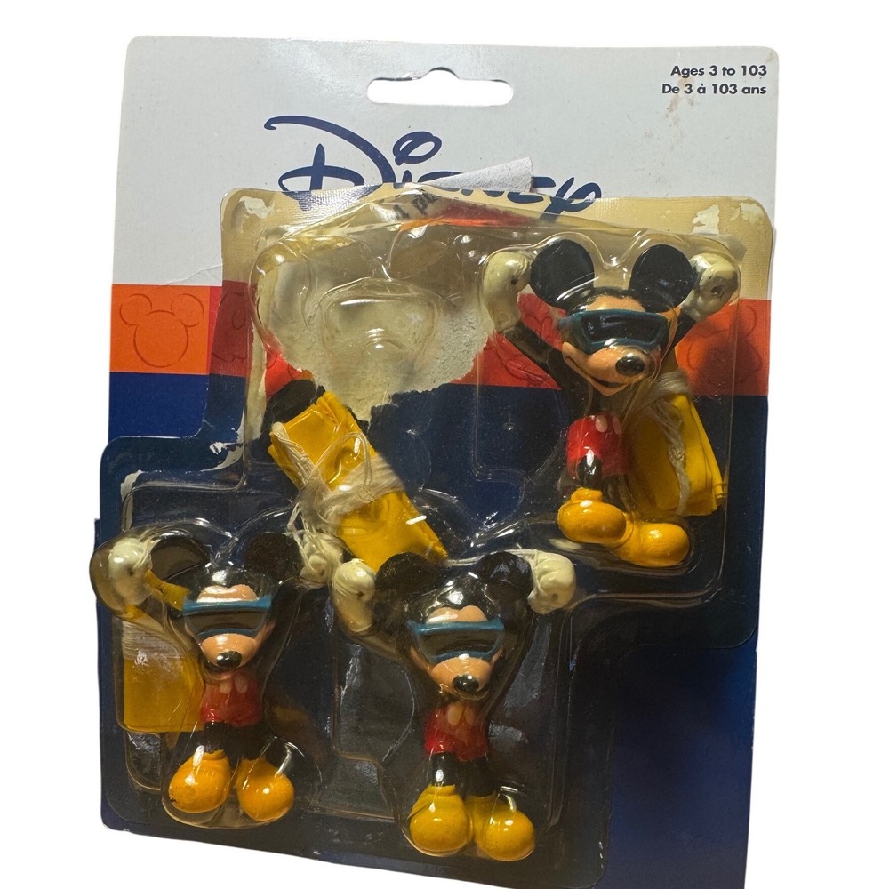Vintage 2001 Disney Mickey Mouse Works Parachute Party Favors 3 Pack Tapper